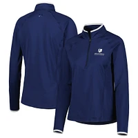 Haut à quart de zip raglan bleu marine Wells Fargo Championship T2 pour femme Under Armour