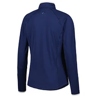 Haut à quart de zip raglan bleu marine Wells Fargo Championship T2 pour femme Under Armour