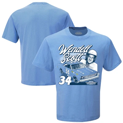 T-Shirt Homme Bleu Clair Drapeau à Carreaux Wendell Scott Graphic 1-Spot