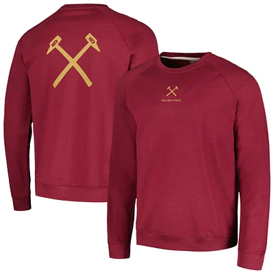 Men's Claret West Ham United Simplicity Leisure Raglan Pullover Sweatshirt