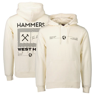 Men's Cream West Ham United Fashion Pullover Hoodie