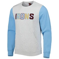 Men's Gray/Blue West Ham United Kangaroo Pullover Sweatshirt