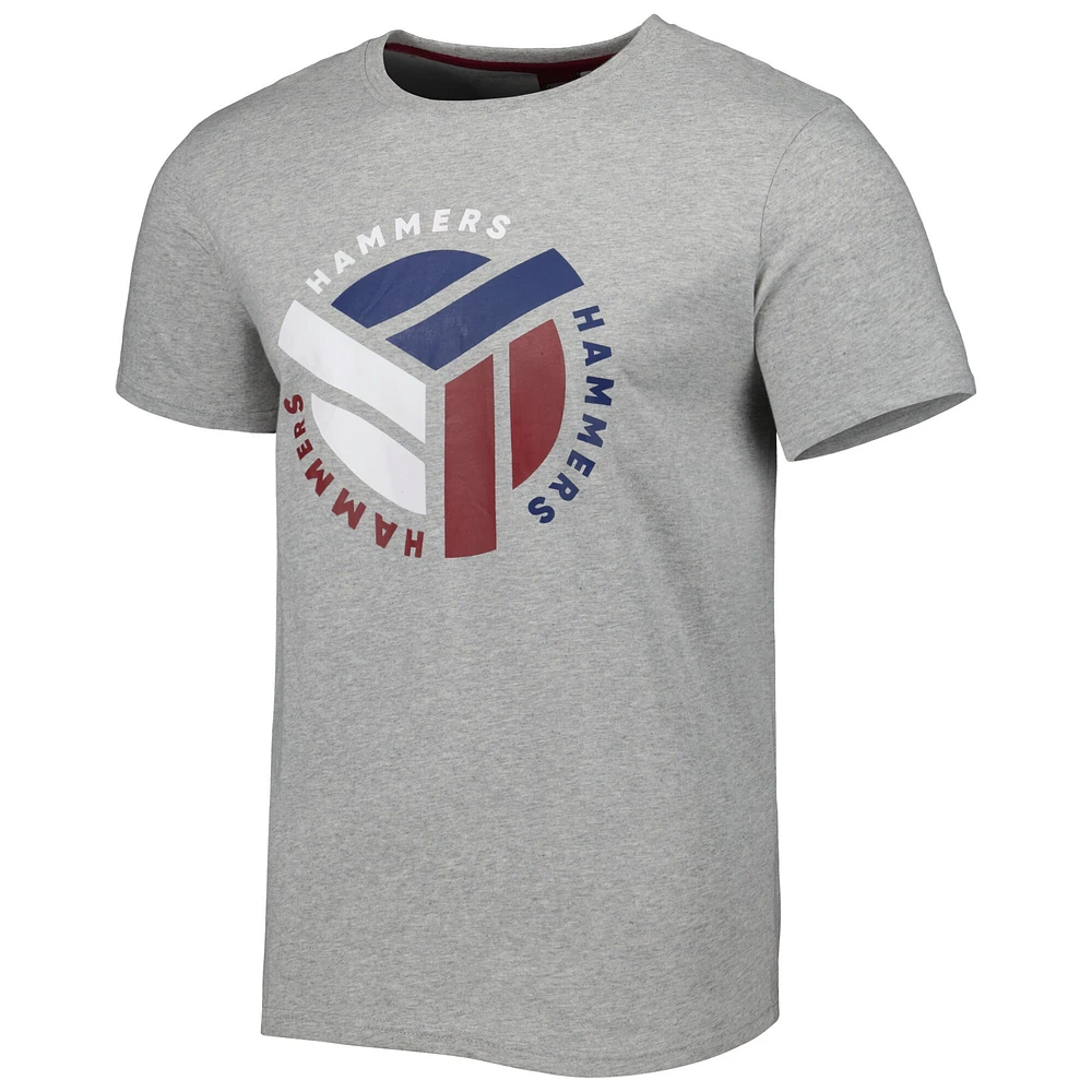 Men's Gray West Ham United Rounded T-Shirt
