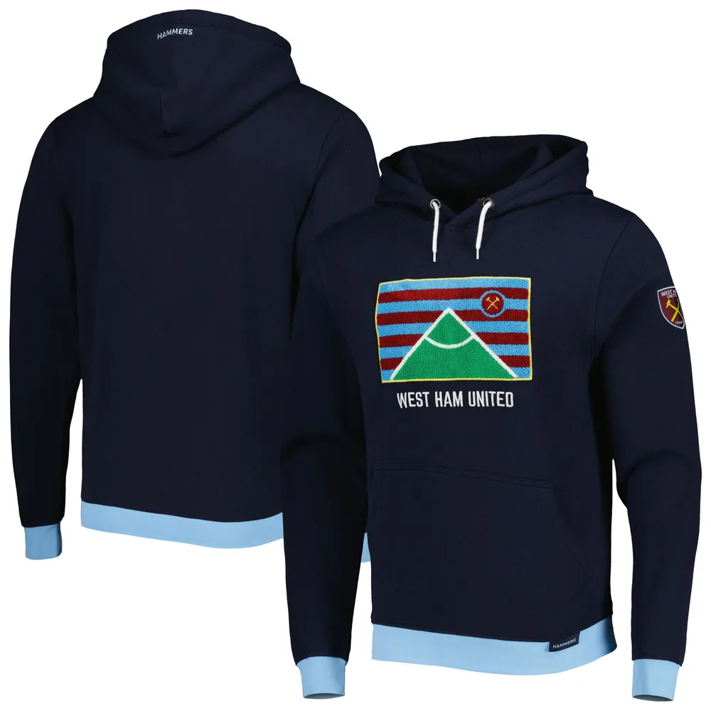 Men's Navy/Blue West Ham United Lifestyle Pullover Hoodie