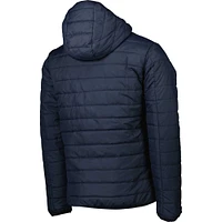 Men's Navy West Ham United Padded Hoodie Full-Zip Jacket