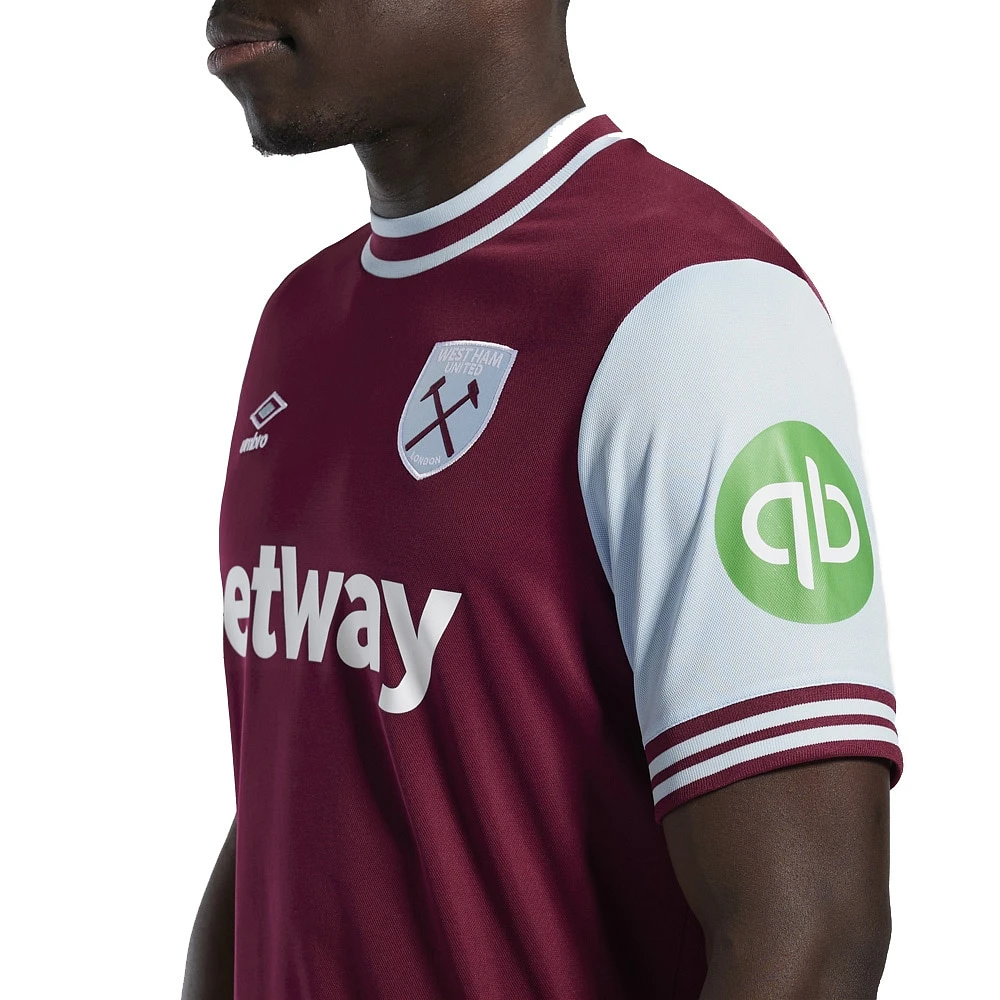 Maillot Umbro Claret West Ham United 2024/25 domicile réplique pour homme