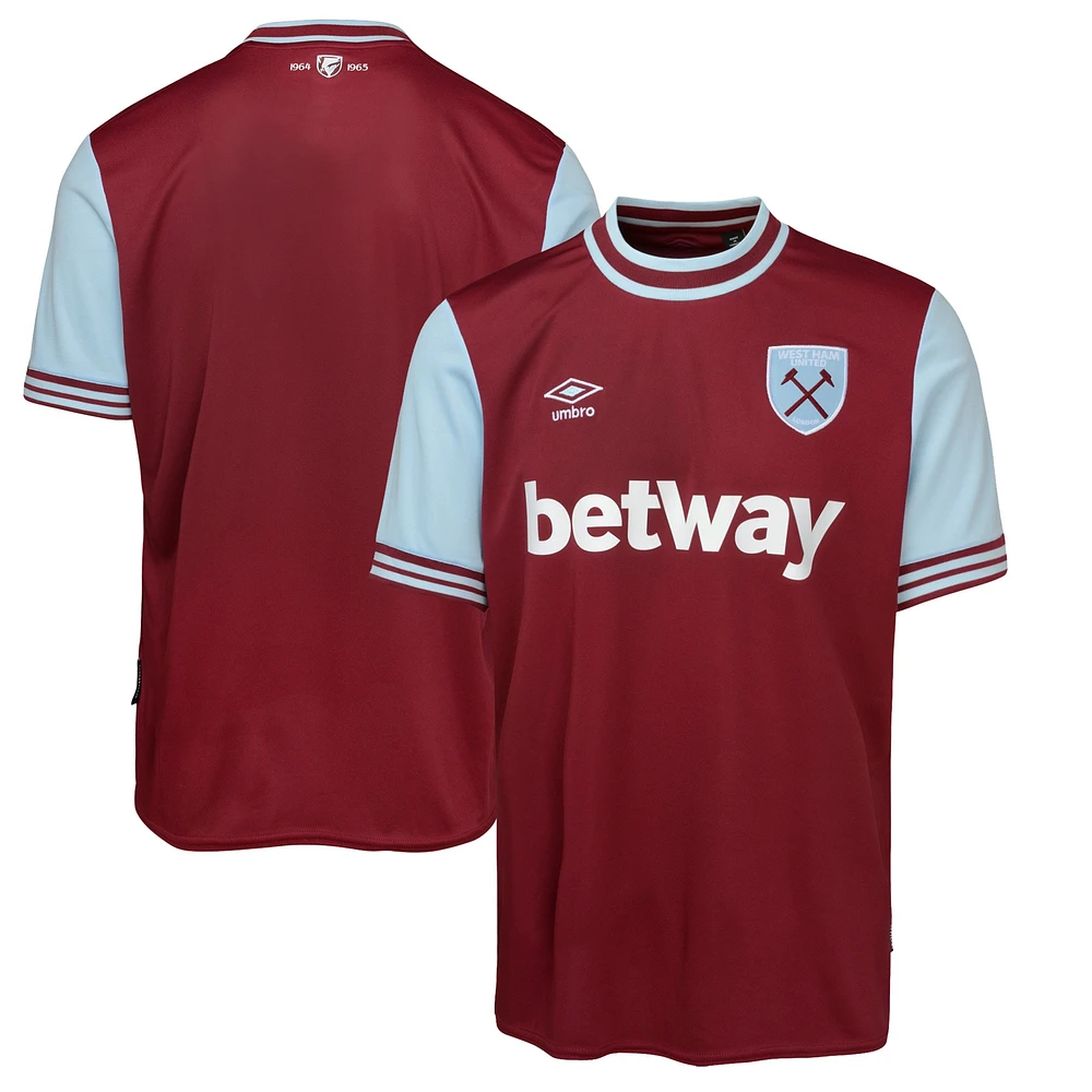 Men's Umbro Claret West Ham United 2024/25 Home Replica Jersey