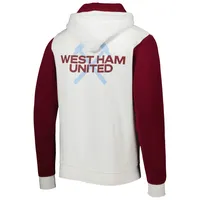 Sweat à capuche entièrement zippé West Ham United Condition pour homme de couleur blanche