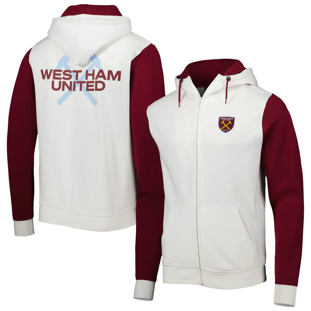 Men's White West Ham United Condition Full-Zip Hoodie