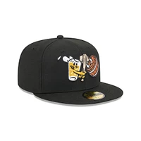Casquette ajustée 59FIFTY noire New Era pour homme, thème West Michigan Whitecaps
