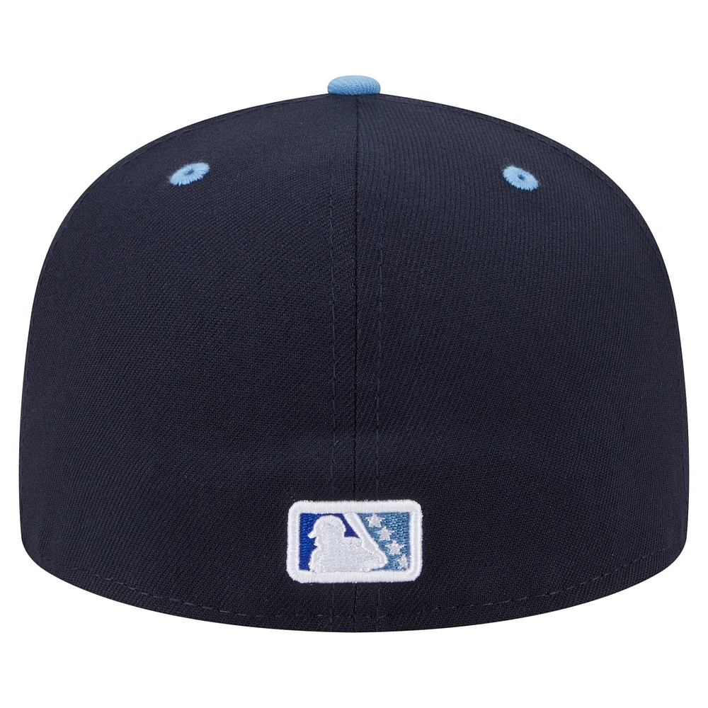 Men's New Era  Navy/Light Blue West Michigan Whitecaps Authentic Collection 59FIFTY Fitted Hat