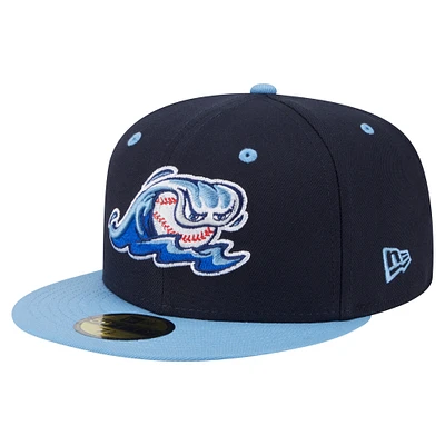 Men's New Era  Navy/Light Blue West Michigan Whitecaps Authentic Collection 59FIFTY Fitted Hat