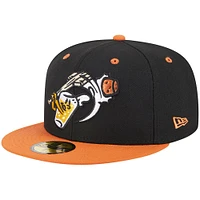 Casquette ajustée 59FIFTY pour homme New Era Black West Michigan Whitecaps Soirées à thème Beer City Bung Hammers