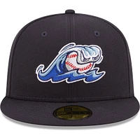 Men's New Era Navy West Michigan Whitecaps Authentic Collection 59FIFTY Fitted Hat