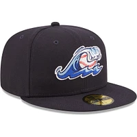 Men's New Era Navy West Michigan Whitecaps Authentic Collection 59FIFTY Fitted Hat