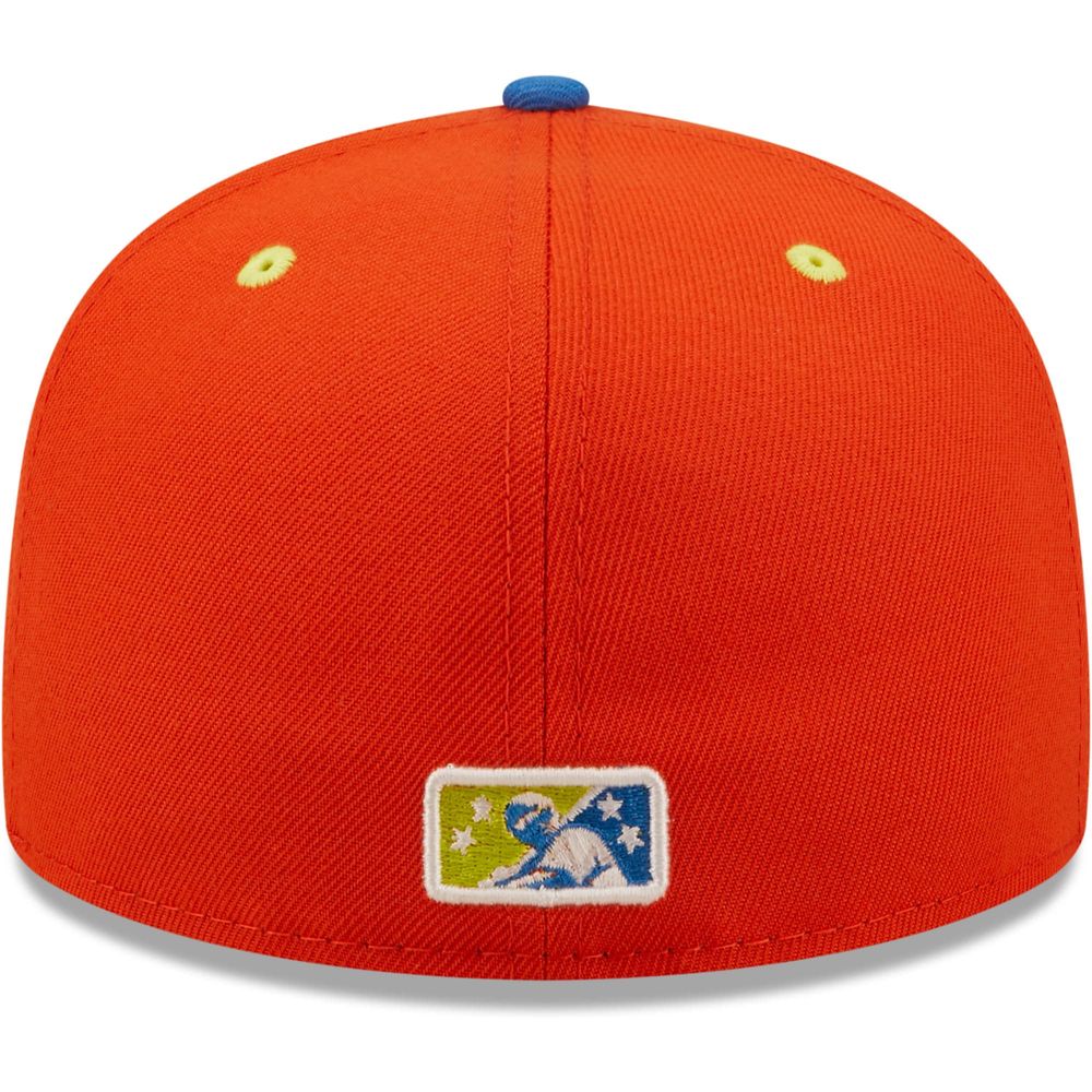 Men's New Era Orange/Blue Calaveras De West Michigan Copa La Diversion 59FIFTY Fitted Hat