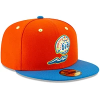 Men's New Era Orange/Blue West Michigan Calaveras Copa de la Diversion 59FIFTY Fitted Hat