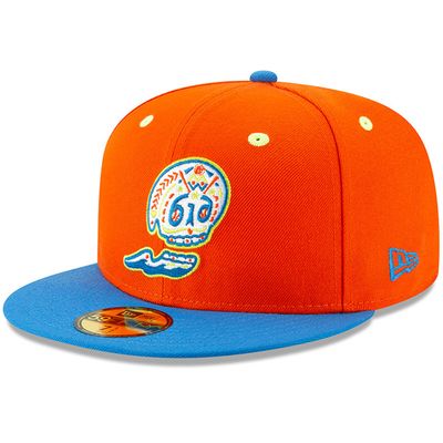 Men's New Era Orange/Blue West Michigan Calaveras Copa de la Diversion 59FIFTY Fitted Hat