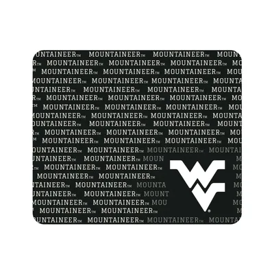 West Virginia Mountaineers Repeat Text Mouse Pad - Black