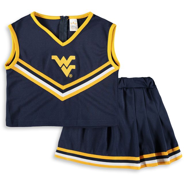 Ensemble d'encouragement deux pièces bleu marine West Virginia Mountaineers pour filles