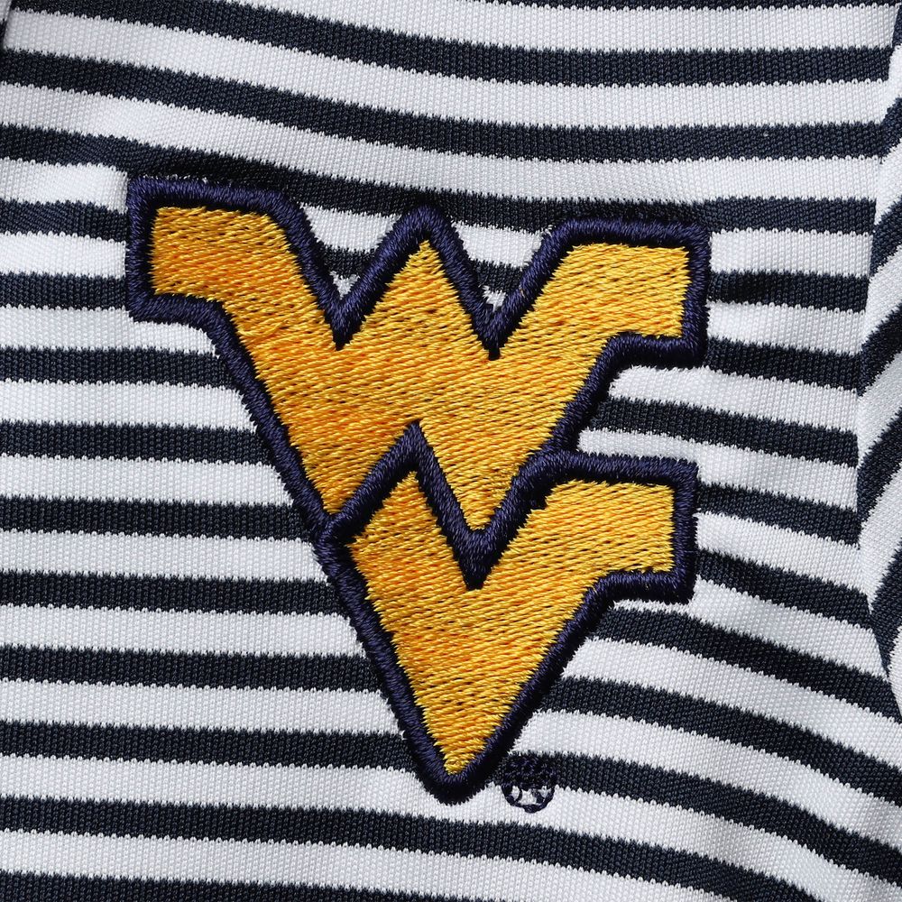 Infant Garb Navy/White West Virginia Mountaineers Carson Striped Short Sleeve Bodysuit