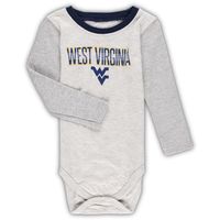 Infant Wes & Willy Heather Gray West Virginia Mountaineers Jie Long Sleeve Bodysuit Pants Set