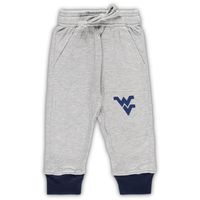 Infant Wes & Willy Heather Gray West Virginia Mountaineers Jie Long Sleeve Bodysuit Pants Set