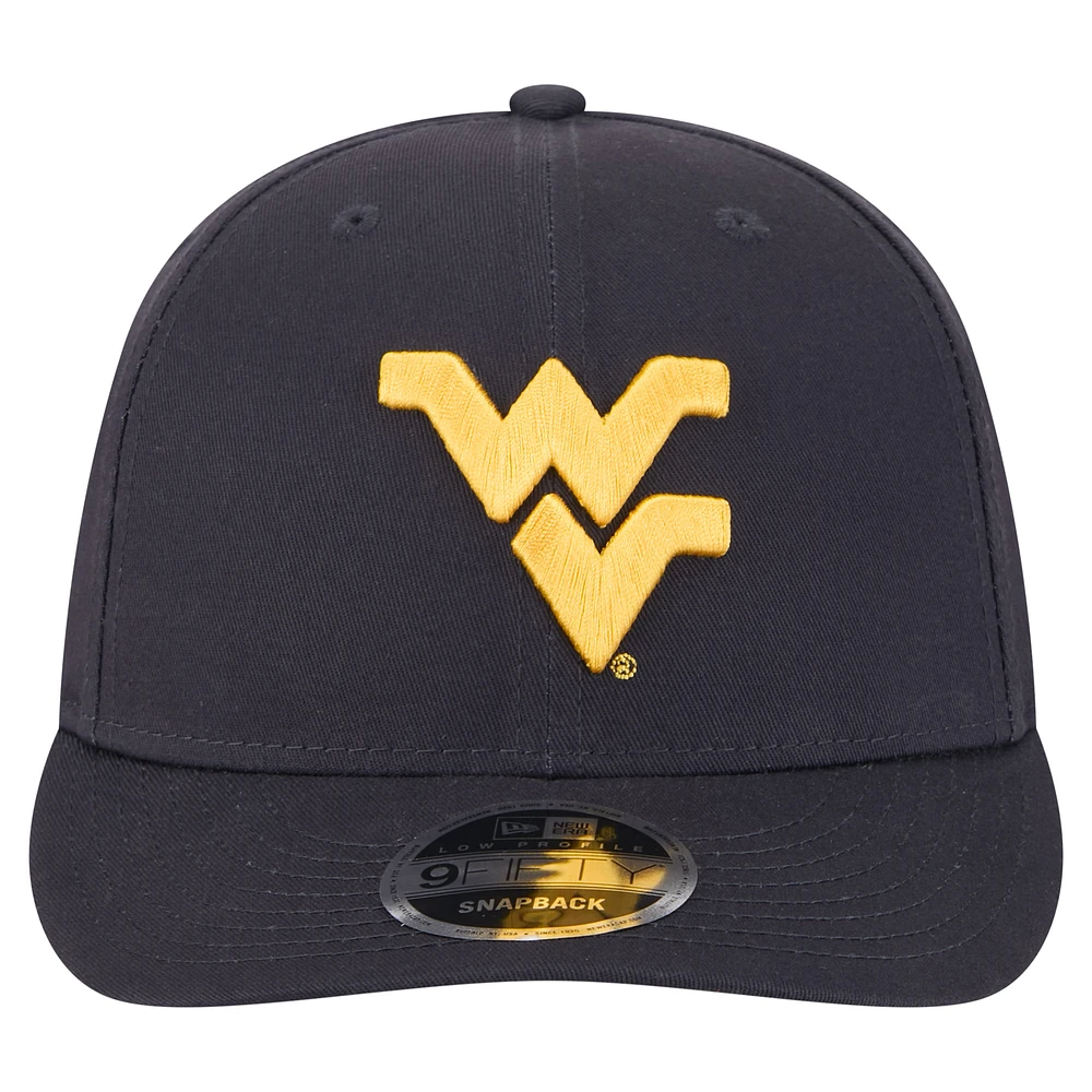 Casquette Snapback 9FIFTY Low Profile des West Virginia Mountaineers de New Era pour homme, bleu marine