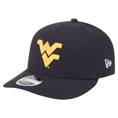 Casquette Snapback 9FIFTY Low Profile des West Virginia Mountaineers de New Era pour homme, bleu marine