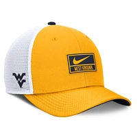 Men's Nike  Gold West Virginia Mountaineers Stretch-Snap Adjustable Trucker Hat
