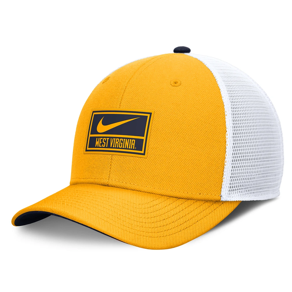 Men's Nike Gold West Virginia Mountaineers Stretch-Snap Adjustable Trucker Hat