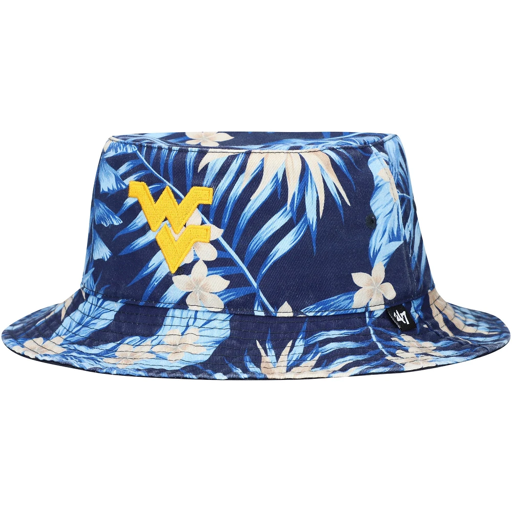 Men's '47 Navy West Virginia Mountaineers Tropicalia Bucket Hat