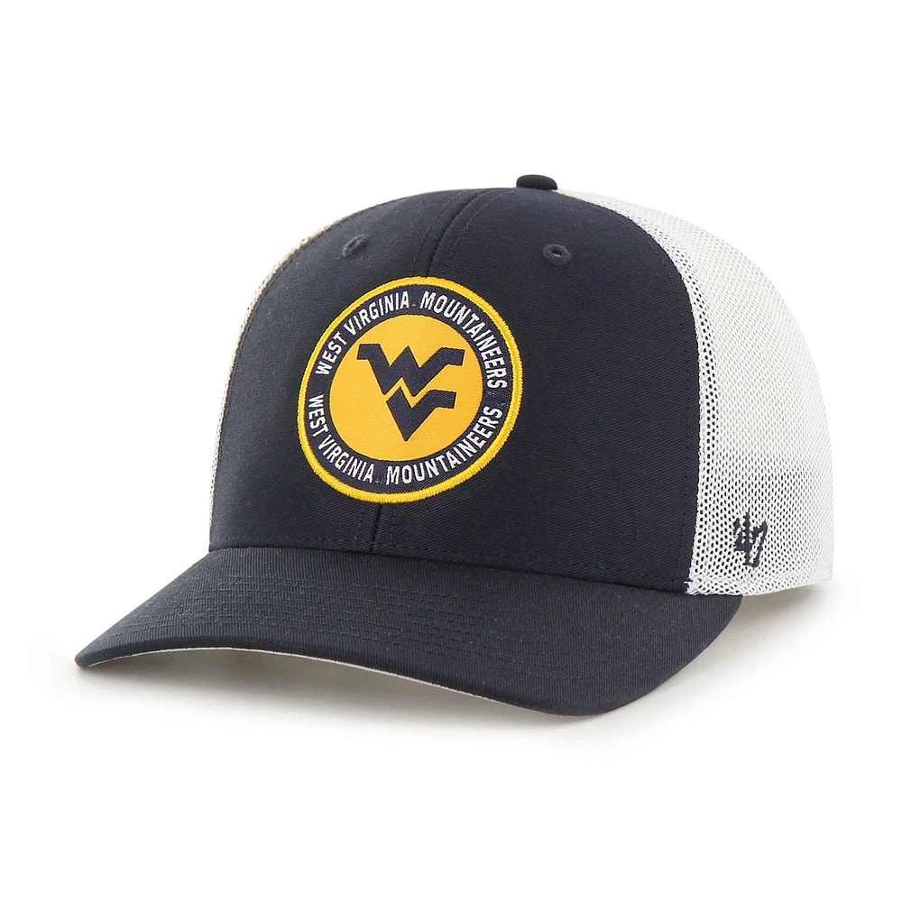 Men's '47 Navy West Virginia Mountaineers Unveil Trophy Flex Hat