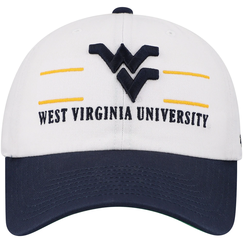 Men's '47 White West Virginia Mountaineers Gridiron Clean Up Adjustable Hat