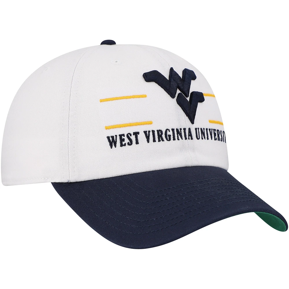 Casquette ajustable West Virginia Mountaineers Gridiron Clean Up pour homme, blanche, 1947