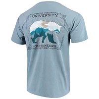 T-shirt bleu West Virginia Mountaineers State Scenery Comfort Colours pour homme