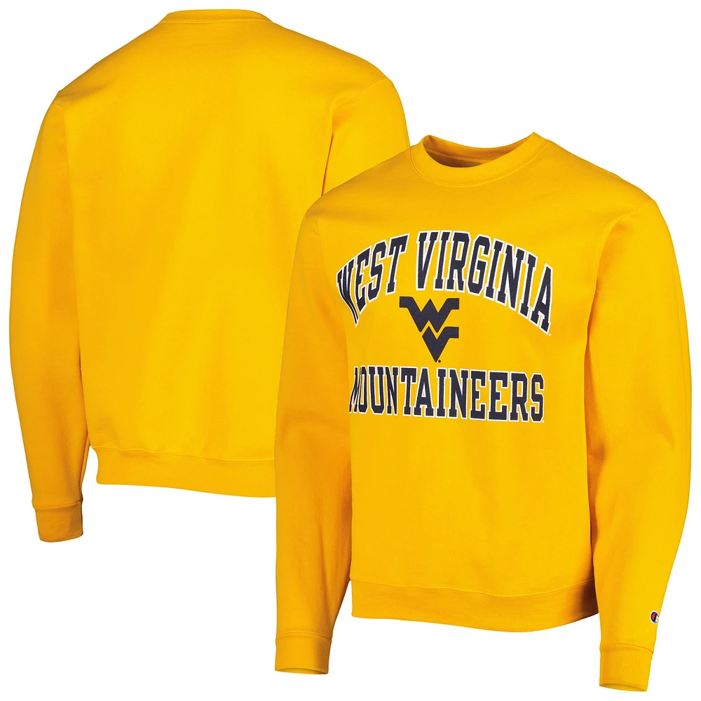 Sweat-shirt Champion Gold West Virginia Mountaineers High Motor pour homme