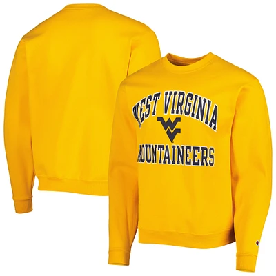 Sweat-shirt Champion Gold West Virginia Mountaineers High Motor pour homme