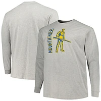 Champion Heather Grey West Virginia Mountaineers Big & Tall Mascot T-shirt à manches longues