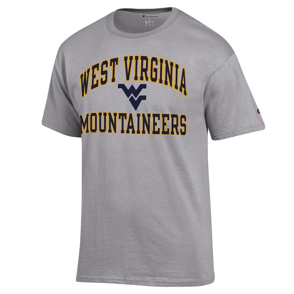 Men's Champion Heather Gray West Virginia Mountaineers High Motor T-Shirt