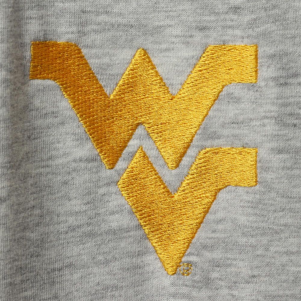 Men's Champion Heathered Gray West Virginia Mountaineers Field Day Team Quarter-Zip Jacket