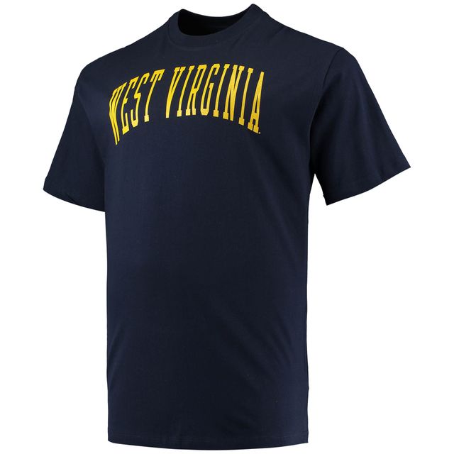 T-shirt homme Champion Navy West Virginia Mountaineers Tailles Big & Tall Arch Team Logo