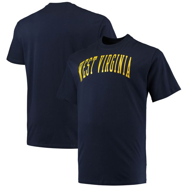 T-shirt homme Champion Navy West Virginia Mountaineers Tailles Big & Tall Arch Team Logo