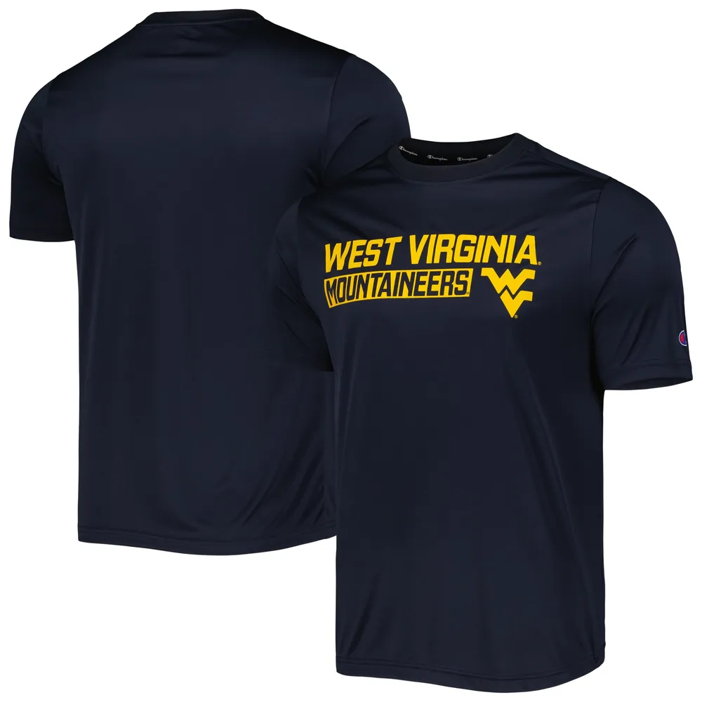 T-shirt Champion bleu marine West Virginia Mountaineers Impact Knockout pour homme