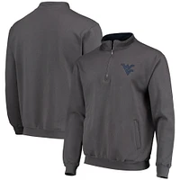 Men's Colosseum Charcoal West Virginia Mountaineers Tortugas Logo Quarter-Zip Jacket