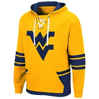 Men's Colosseum Gold West Virginia Mountaineers Lace Up 3.0 Pullover Hoodie