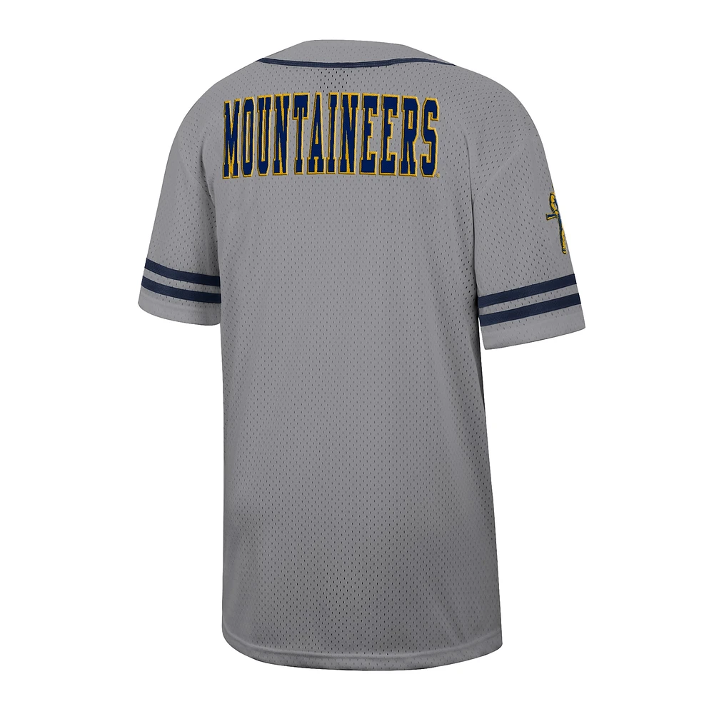 Men's Colosseum Gray West Virginia Mountaineers Free Spirited Baseball Jersey
