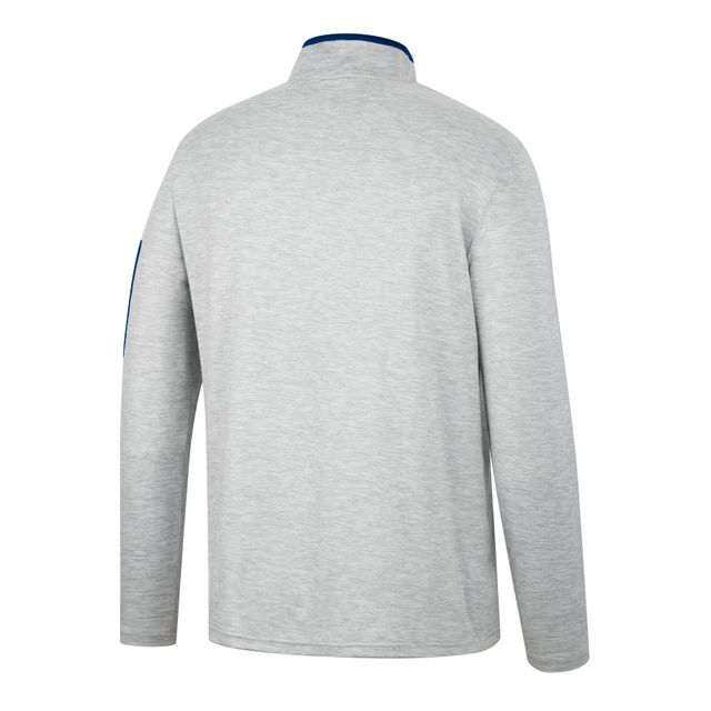 Colosseum Heathered Grey/Navy West Virginia Mountaineers Country Club Coupe-vent pour homme