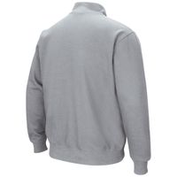 Men's Colosseum Heathered Gray West Virginia Mountaineers Tortugas Team Logo Quarter-Zip Jacket