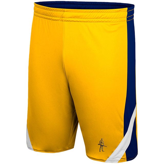 Short réversible Colosseum Marine/Or West Virginia Mountaineers Am I Wrong pour homme